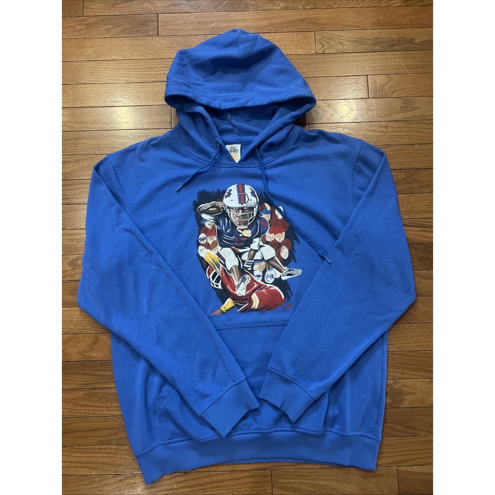 NFL Buffalo Bills Football Conway The Machine Hoodie Sweatshirt Blue Size Large